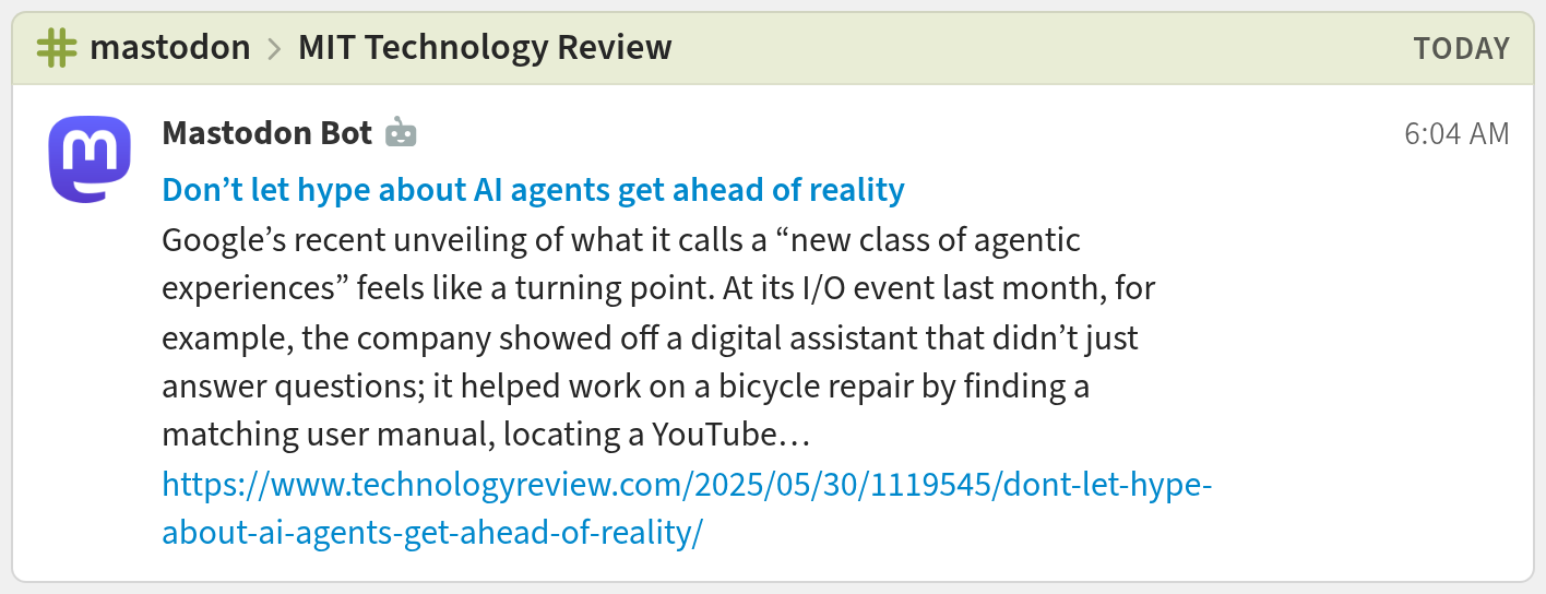 Mastodon posts in Zulip via Zapier